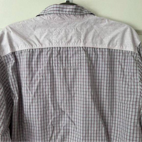 Guess LA Mens Button Down Gingham Shirt‎ XL Plaid Check Cotton Work Business - Picture 7 of 17
